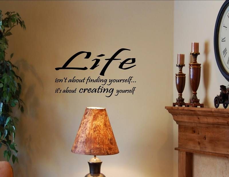 LIFE ISNT ABOUT Vinyl wall lettering sayings words decals art  