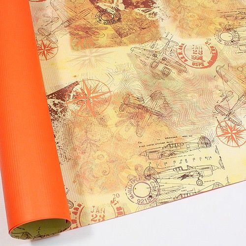 Airplane Double Sided Gift Wrapping Paper 30.3 5 Sheet  