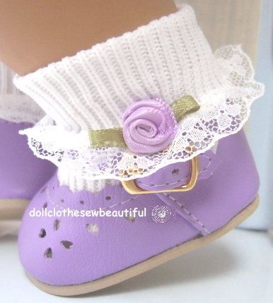 DOLL CLOTHES fits Bitty Baby Lavender Shoes & Socks  