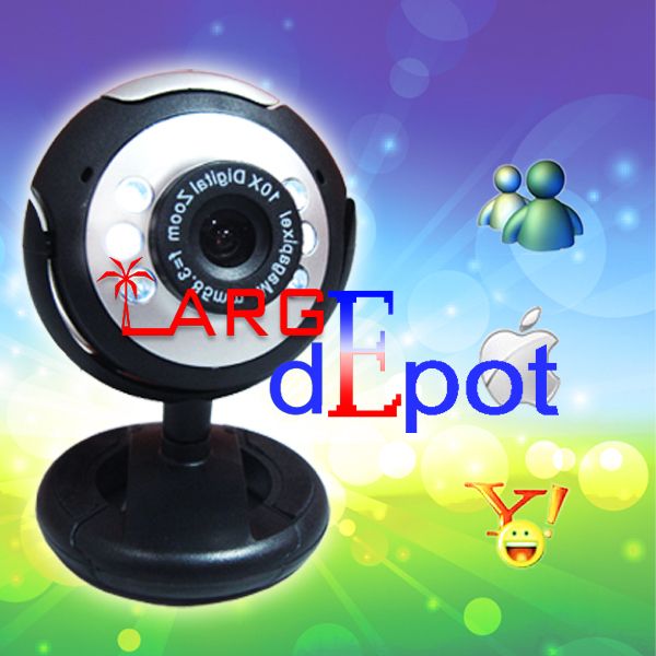 36.0M USB 6 LED Video Camera Webcam w/Mic For PC Laptop  