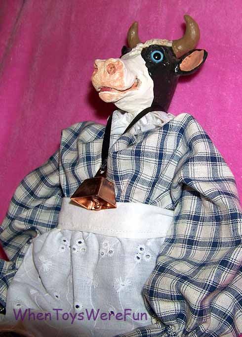 Daddys Long Legs Abigail the Cow Doll by Pat Weeks 1990 Rare  