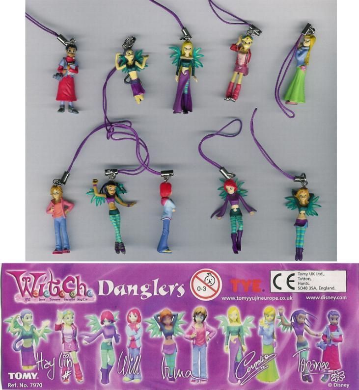   10 Figures W.I.T.C.H. DISNEY WITCH With Dangler ORIGINAL TOMY   