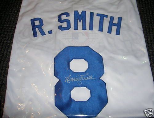 REGGIE SMITH AUTOGRAPHED SIGNED DODGERS JERSEY  