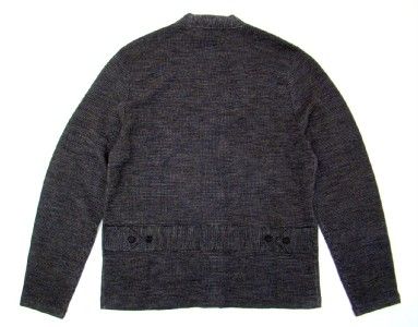 RRL RALPH LAUREN gray woven wool cardigan sweater L NWT  