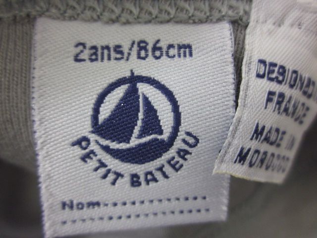 LOT 2 PETIT BATEAU Blue Gray Boys Shirts Sz 2M  