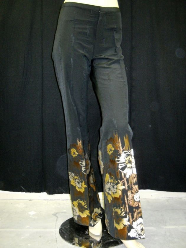 NWT JEAN PAUL GAULTIER Black Embroidered Pants 4 $1080  