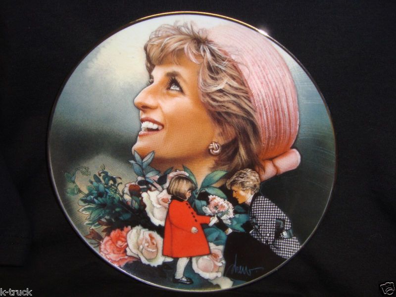Franklin Mint   Englands Rose   Princess Diana   Plate  