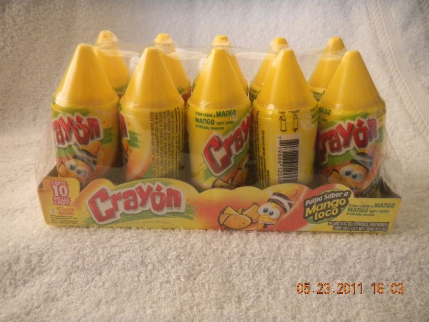 Lorena crayon soft candy mango mexican candy  