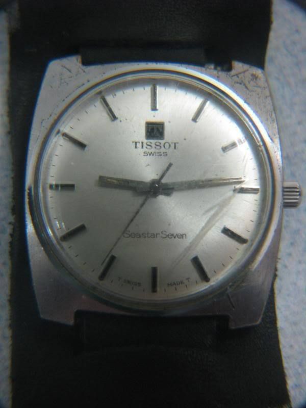 TISSOT SEASTAR SEVEN WINDING GENTS WATCH W/OMEGA CROWN  