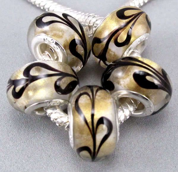 10p Murano Lampwork Glass Beads Fit Charm Bracelet ★G63  