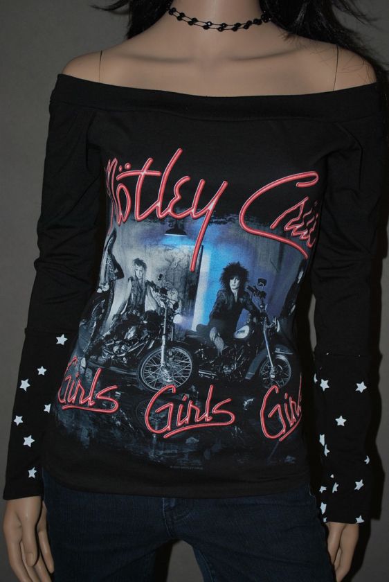 DIY Motley Crue Top Glam Rock Tommy lee Nikki Sixx Rocker XS XL  