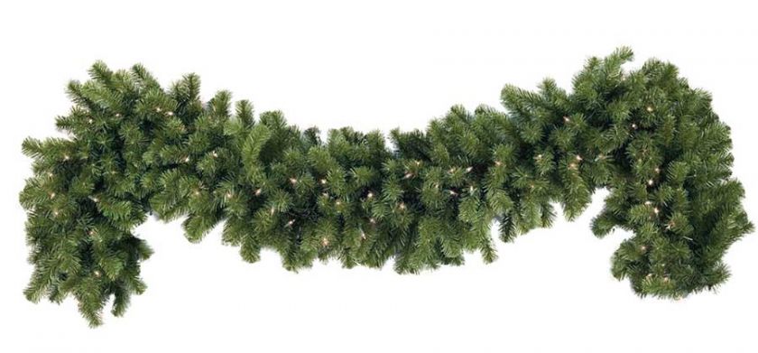 Holiday Bright Lights Prelit 9 Christmas Garland Clear  