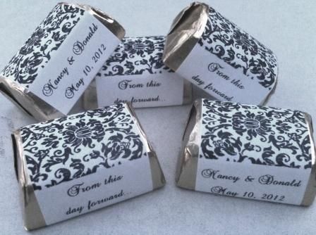 330 Damask Pattern Personalized Candy labels/wrappers/stickers for 
