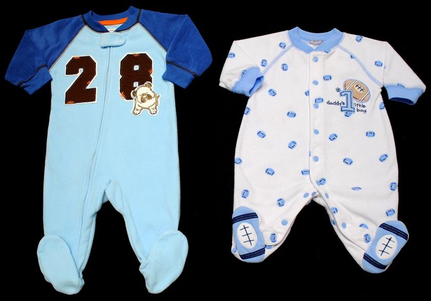 BABY BOY CLOTHES LOT SLEEPER PAJAMAS PJS CALVIN 3 MONTHS 3 6 MONTHS 6 