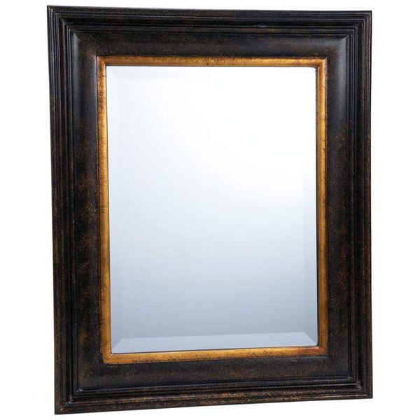 Dark Brown Framed Beveled Mirror HHMIRDB  