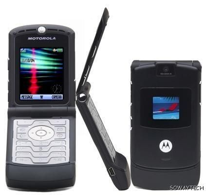 HOT MOTOROLA RAZR V3 BLACK UNLOCKED   WARRANTY MOBILE CELL PHONE #US 